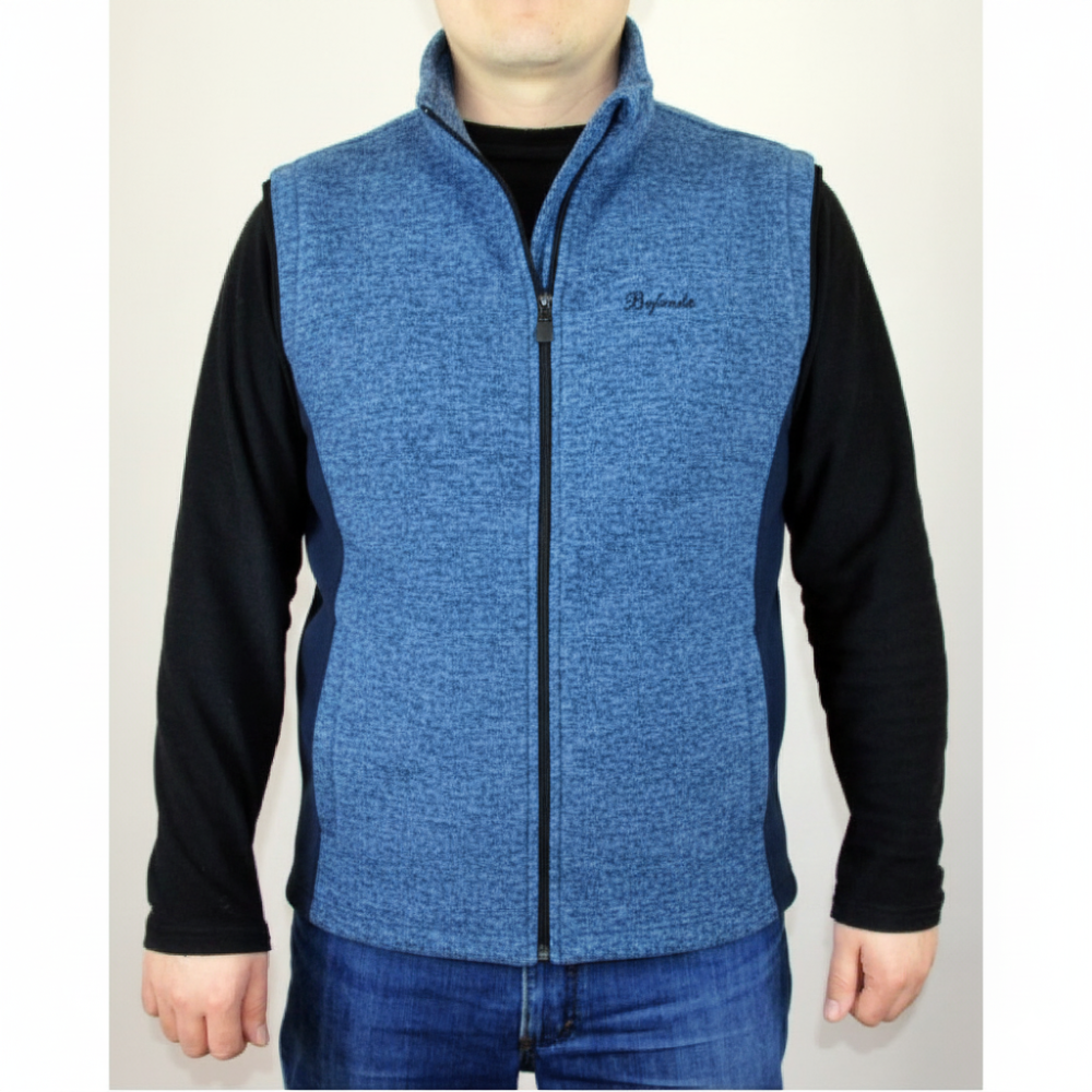 Безрукавка Синий меланж