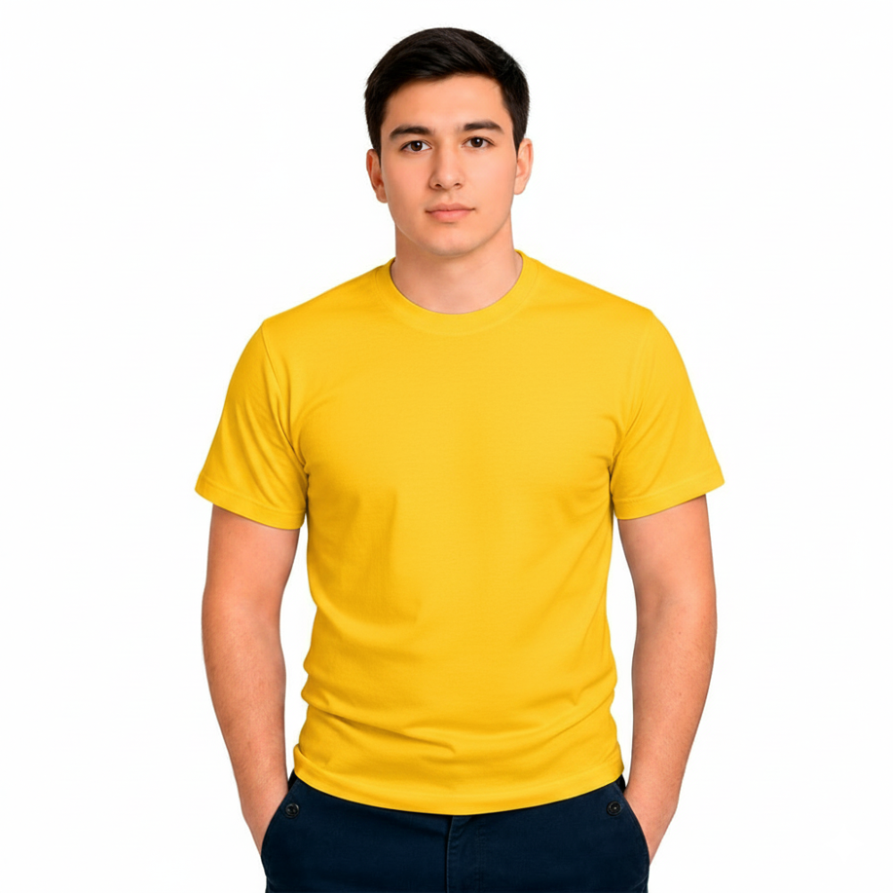 Solid T-Shirt Yellow