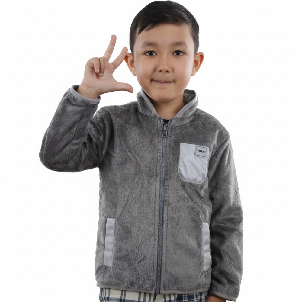 Двухсторонняя Толстовка Серый/Темно бирюзовый