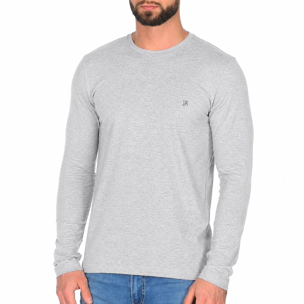 Лонгслив (LX) Серый меланж