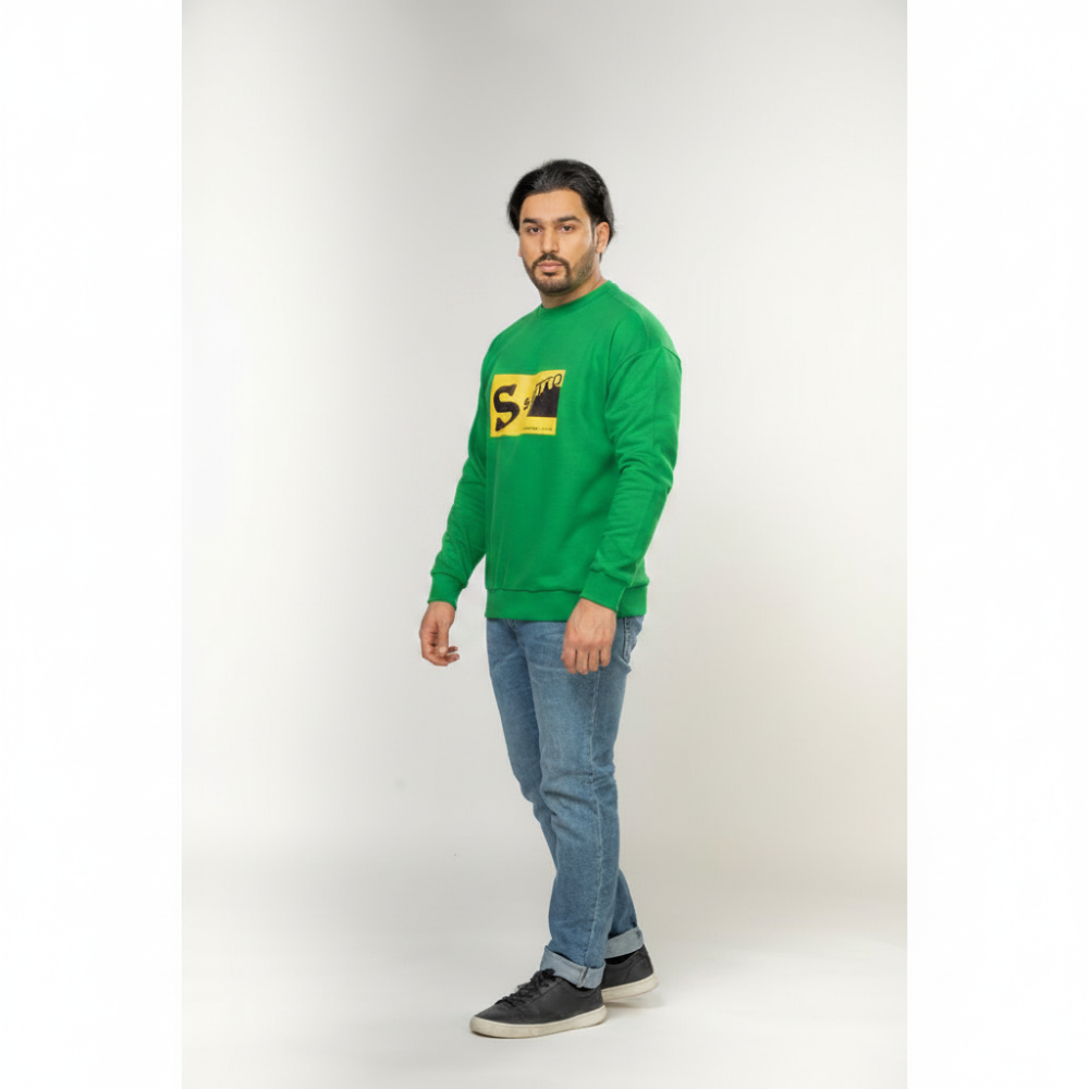 Sweatshirt with a loose fit (Green)